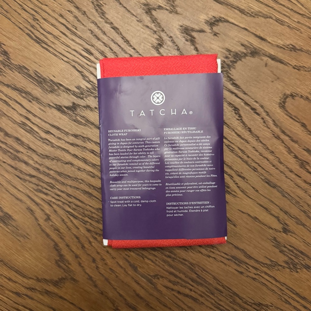 Tatcha Red and Purple Skincare Wrap
